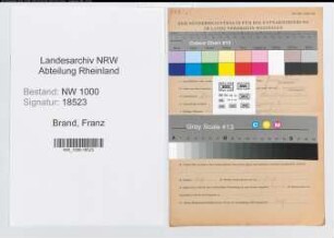Entnazifizierung Franz Brand, geb. 21.01.1901 (Baggerfuehrer)