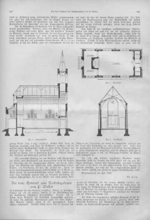 Der neue Entwurf zum Reichstagsgebäude von B. Wallot.