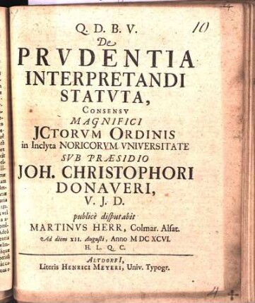 De Prvdentia Interpretandi Statvta