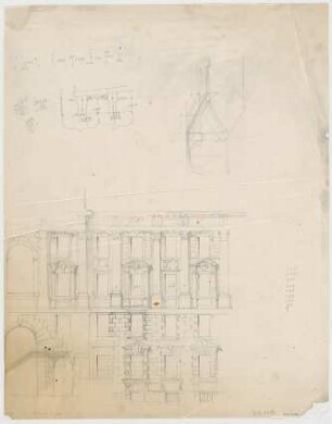 Thiersch, Friedrich von; München; Justizpalast - Fassade (Ansicht)