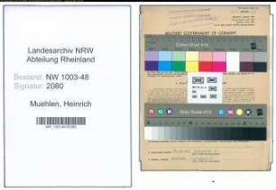 Entnazifizierung Heinrich Zur Muehlen , geb. 16.02.1891 (Magazinvorsteher)