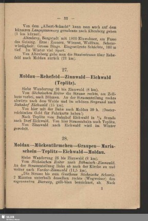 28. Moldau - Mückentürmchen - Graupen - Mariaschein - Teplitz - Eichwald - Moldau
