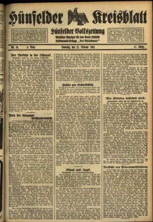 Dritte Ausgabe vom Samstag, den 27. Februar 1932.