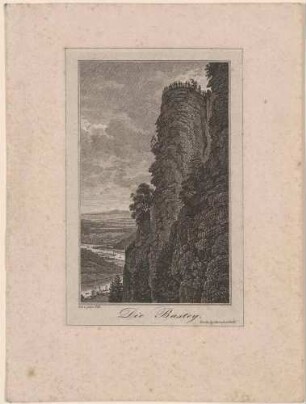 Die Basteifelsen in der Sächsischen Schweiz bei Rathen, Blick vom "Kanapee" aus nach Westen