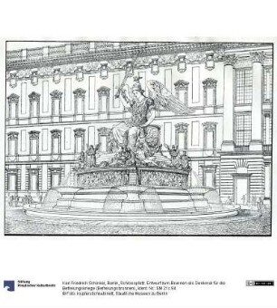 Berlin, Schlossplatz. Entwurf zum Brunnen als Denkmal für die Befreiungskriege (Befreiungsbrunnen)