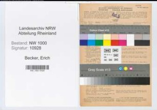 Entnazifizierung Erich Becker, geb. 28.04.1906 (Messgehilfe)