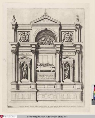 DEPOSITO DI CASA VENERI ERETTO NELLA CHIESA DI SANSALVATORE INVENTIONE DI IACOPO SANSOVINO [Grabmal des Dogen Franciscus Venerius in der Kirche S. Salvatore zu Venedig]