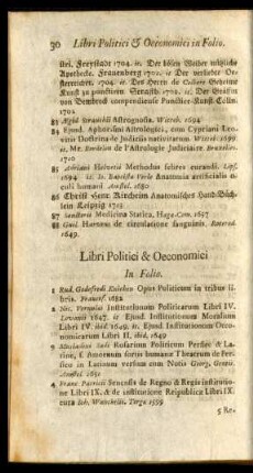 Libri Politici & Oeconomici