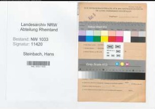Entnazifizierung Hans Steinbach , geb. 30.06.1921 (Polizeibeamter)
