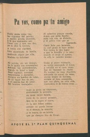 Pa' vos, como pa' tu amigo