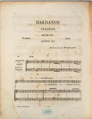 Archives du chant, 7,9. Dardanus : tragédie ; acte III, scène III