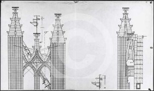 Profile des Westgiebels der Trinitatiskirche Danzig