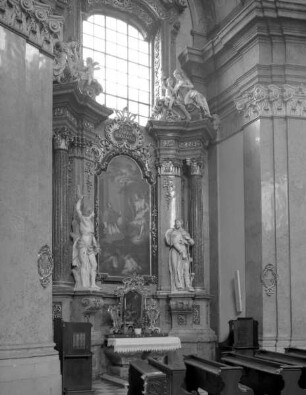 Altarblatt mit der Darstellung: Der heilige Borromäus und heiliger Alois