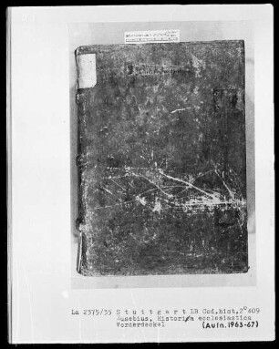 Eusebius, Historia ecclesiastica — Ledereinband mit Streicheisenlinien