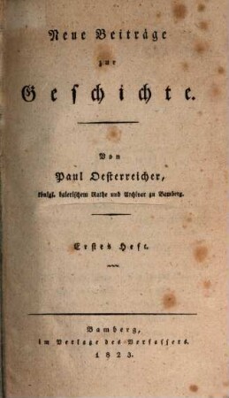 Geschichtliche Darstellung der vormaligen Reichsherrschaft Schlüsselfeld