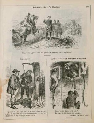 "Feindesssprache bei'm Manöver" "Unleugbar" "Illustrationen zu deutschen Klassikern"