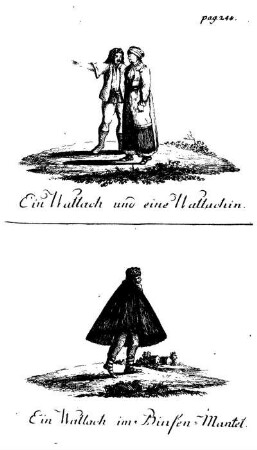 Ein Wattach und eine Wattachin. / Ein Wattach im Binsen-Mantel.