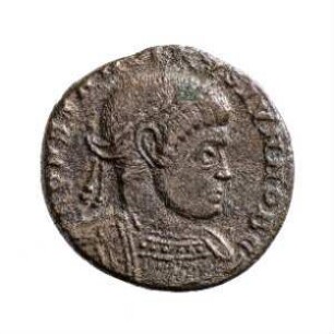 Münze, Follis, Aes 4, 336 n. Chr.