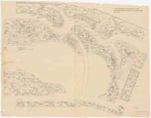 Deutsche Gartenschau 1950 auf dem Killesberg, Stuttgart: Pflanzplan - Gruppenpflanzen 1:100