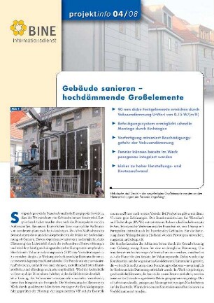 Gebäude sanieren - hochdämmende Großelemente.