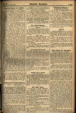 Zweite Ausgabe vom Donnerstag, den 28. August 1930.