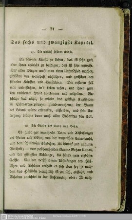 Das sechs und zwanzigste Kapitel