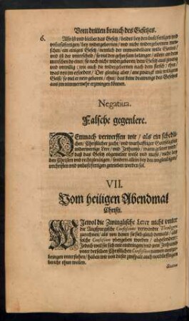 VII. Vom heiligen Abendmal Christi.