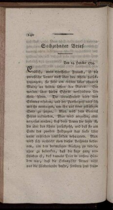 Sechzehnter Brief. - Siebenzehnter Brief.