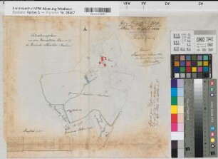 Neuahlen (Ahlen) Schacht Elise Kesselanlage Lageplan 1882 1 : 2500 36 x 43 Zeichnung Bergämter Nr. 5366