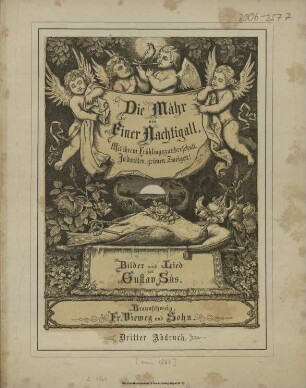 Die Mähr von einer Nachtigall, mit ihrem Frühlingszauberschall, in dunkeln, grünen Zweigen! : Bilder und Lied / von Gustav Süs