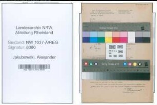 Entnazifizierung Alexander Jakubowski , geb. 27.03.1881 ()