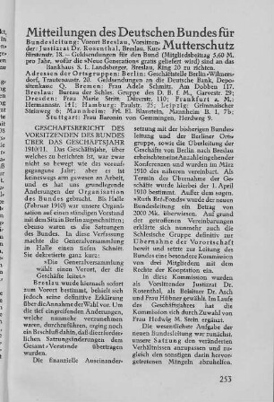 Mitteilungen des Deutschen Bundes für Mutterschutz