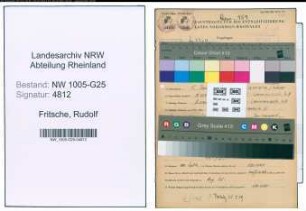 Entnazifizierung Rudolf Fritsche , geb. 05.01.1912 (Kaufmann)