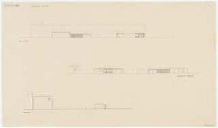 Studienarbeiten: Entwurf, Tabakfabrik, Ansichten, 1:200