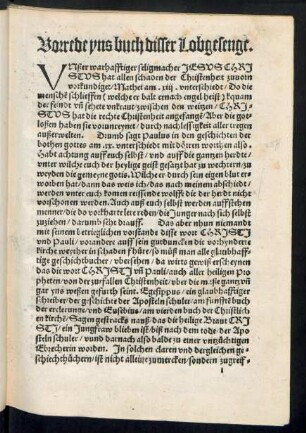 Vorrede yns buch disser Lobgesenge.