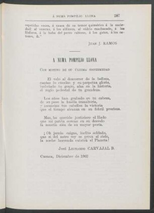 A Numa Pompilio Llona