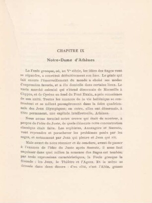Chapitre IX. Notre Dame d'Athènes