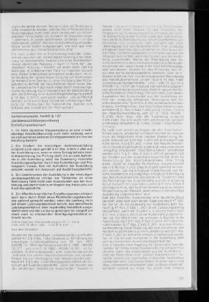 Verfahrensrecht; VwGO § 127