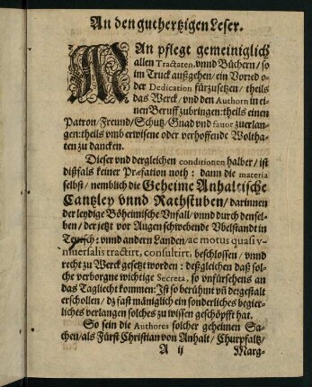 A2r-A3v, An den gutherzigen Leser