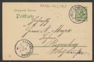 Brief von Robert Landauer an Anton Mayer