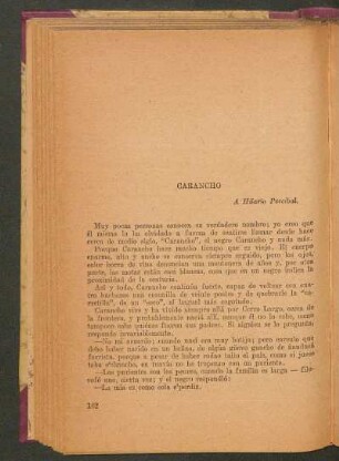 Carancho : A Hilario Percibal