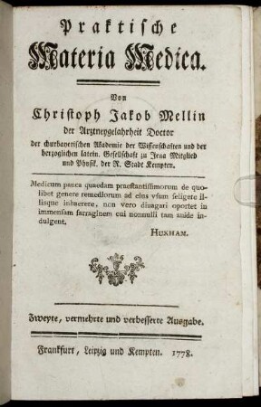 Praktische Materia Medica