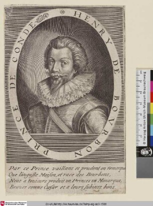 Henry de Bovrbon Prince de Conde; [Henri de Condé]