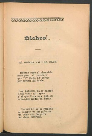 Al entrar en una casa