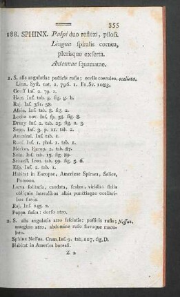 188. Sphinx. - 190. Zygaena.