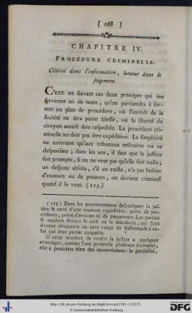 Chapitre IV. Procédure Criminelle.