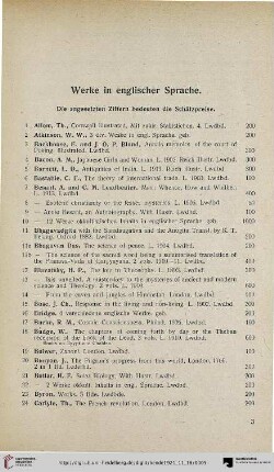 Werke in englischer Sprache (Nr. 1-150)