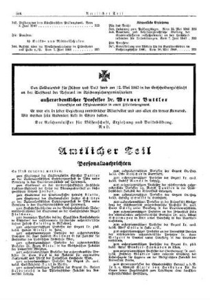 [Todesanzeige Dr. Werner Buttler]
