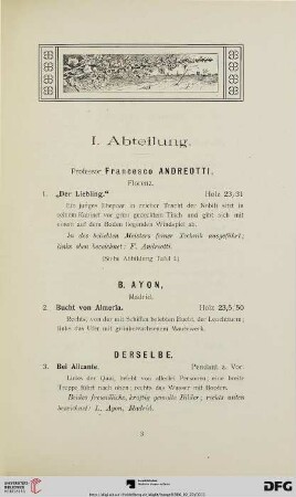 I. Abteilung (Nr. 1-69)