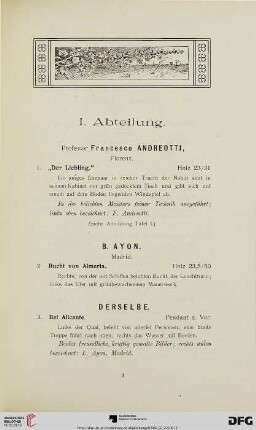 I. Abteilung (Nr. 1-69)